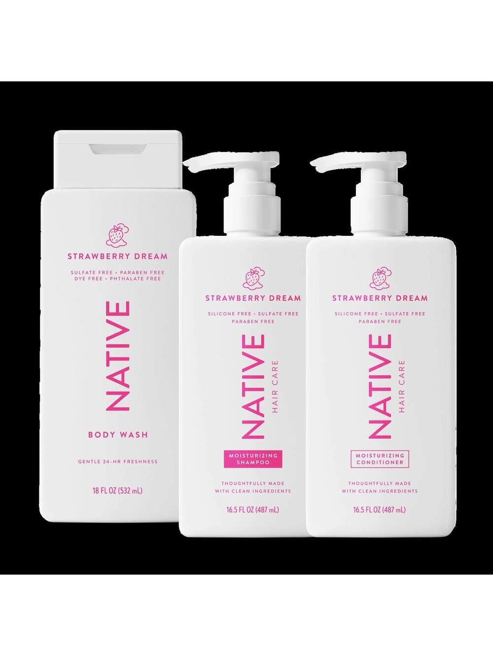 Native Shower Essentials Trio Strawberry Dream